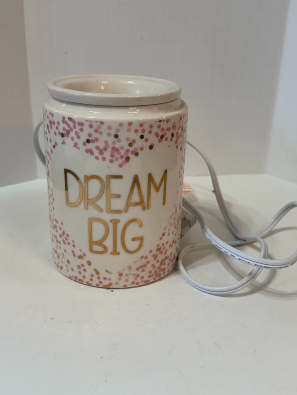 Scentsy Pink & Gold 'Dream Big' Ceramic Warmer